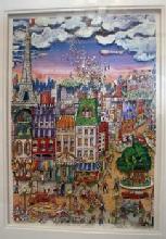Charles Fazzino 3-D Serigraph - OH -LA-LA PARIS - FAL # 75/475 - Artist Signed color