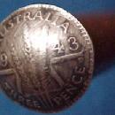 Letter Opener Australian Three Pence 1943 Trench Art - Metalware