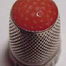 Sliver Thimble Coral Stone - Silver