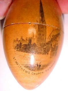 Mauchline Transfer Ware Egg Sewing Kit - Miscelaneous