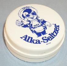 White ALKA-SELTZER Collapsible Advertising Cup