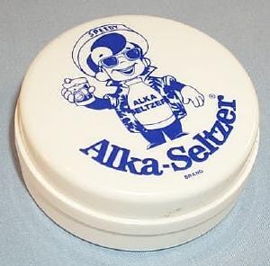 White ALKA-SELTZER Collapsible Advertising Cup