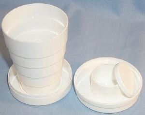 White ALKA-SELTZER Collapsible Advertising Cup
