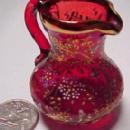 MOSER Enameled Cranberry Mini Creamer - Glass