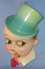Boy in Top Hat Chalkware STRINGHOLDER - Misc.