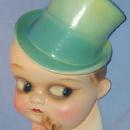 Boy in Top Hat Chalkware STRINGHOLDER - Misc.