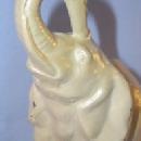 NUART Art Deco ELEPHANT Figurine with Amethyst Glass Ashtray - Tobacciana