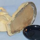 NUART Art Deco ELEPHANT Figurine with Amethyst Glass Ashtray - Tobacciana