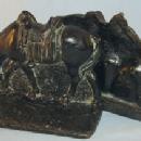 Black Painted RIDERLESS HORSE Cast Iron Bookends - Metalware