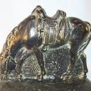 Black Painted RIDERLESS HORSE Cast Iron Bookends - Metalware