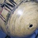 Black Americana Hand Painted OSTRICH EGG on Stand - Ethnographic