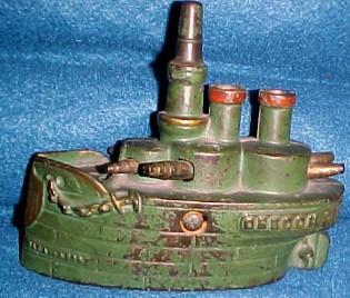 Battleship Cast Iron Bank - Toys