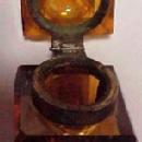 Cut Amber Inkwell - Glass