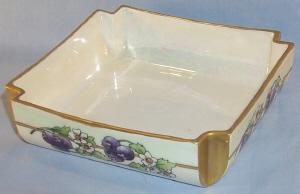 Delicate LIMOGES Square Porcelain Pin Dish
