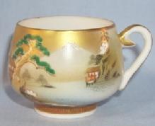ORIENTAL Lithopane Demitasse Porcelain Cup