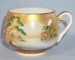 ORIENTAL Lithopane Demitasse Porcelain Cup
