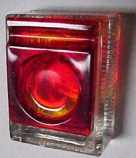 Red Top Glass Inkwell - Glass