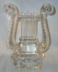 FOSTORIA Clear Glass LYRE Bookends
