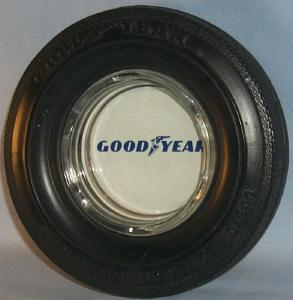 GOODYEAR Custom Power Cushion Polyglas Advertising Tire Ashtray - Tobacciana