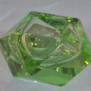 Beautiful Square Green ART GLASS Ashtray