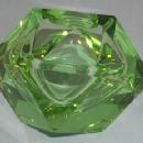 Beautiful Square Green ART GLASS Ashtray