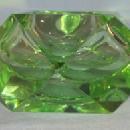 Beautiful Square Green ART GLASS Ashtray