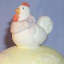 CHICKEN ON EGG Bisque Porcelain Covered Dish