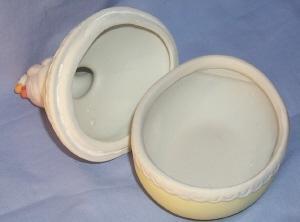 CHICKEN ON EGG Bisque Porcelain Covered Dish