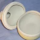 CHICKEN ON EGG Bisque Porcelain Covered Dish