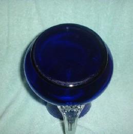 Cobalt Art Glass Pitcher - Large 64oz with Turned Lip