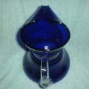 Cobalt Art Glass Pitcher - Large 64oz with Turned Lip