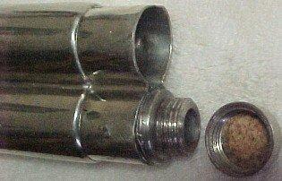 Flask &Cigar Holder - Silver