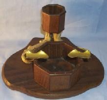 Unique ALLIGATOR Wooden Matchholder and Ashtray - Misc.