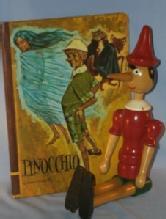 PINOCCHIO Jointed Wood Figurine and Book - Toys