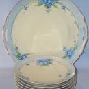 Seven Piece NIPPON Hand Painted Porcelain Dessert Set