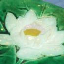 Green Holdcroft MAJOLICA Pottery Pond Lily Bowl