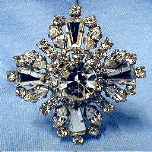Jewelry Designer Rhinestone Brooch pin - Vintage Costume Brooch