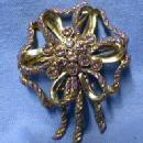 Jewelry Lilac Lavender Enamel & Rhinestone Brooch - Vintage Costume Jewelry