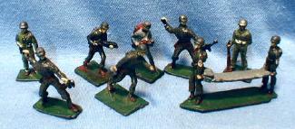 vintage Union of S Africa Lead Soldier Group - toy