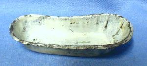 old miniature old Tin Bath Tub for Doll - Vintage Painted Metalware Toy