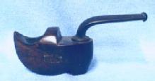 Tobacco Pipe Burled Wood Smoking Pipe - SHOE Shaped Souvenir of Holland - tobacciana