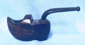 Tobacco Pipe Burled Wood Smoking Pipe - SHOE Shaped Souvenir of Holland - tobacciana