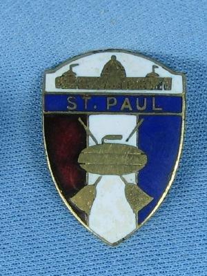old St Paul Curling Club Pin - Enameled Sporting