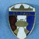 old St Paul Curling Club Pin - Enameled Sporting