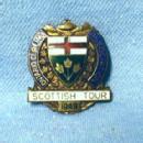 old 1949 Ontario Curling Pin - Scottish Tour - Enameled Sporting Metalware