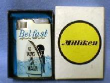 vintage Cigarette Lighter Musical - BEL FAST Self-ironing 100% Cotton Advertising - tobacciana NIB