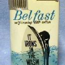 vintage Cigarette Lighter Musical - BEL FAST Self-ironing 100% Cotton Advertising - tobacciana NIB