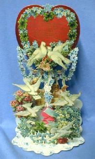 Die Cut VALENTINE Fold-out - Vintage