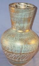 STANGL Dry Brushed Gold Line Pottery Vase
