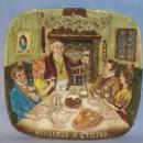 Colorful Beswick Royal Doulton CHRISTMAS IN ENGLAND Porcelain Hanging Decorative Plate in Original Box